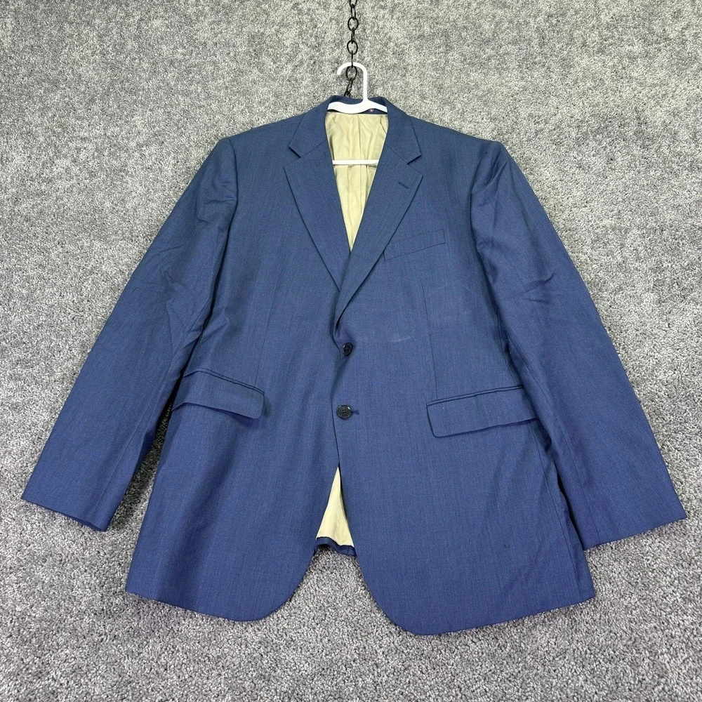 Charles Tyrwhitt Suit Jacket Mens 46 Blue Wool Slim Fit Blazer Business Formal